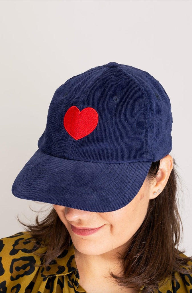Casquette COLOMBE en velours côtelé Oxford Navy - Léopoldine Chateau