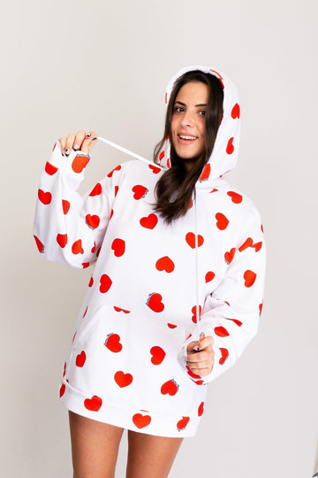 Hoodie VENISE Coeurs - Léopoldine Chateau