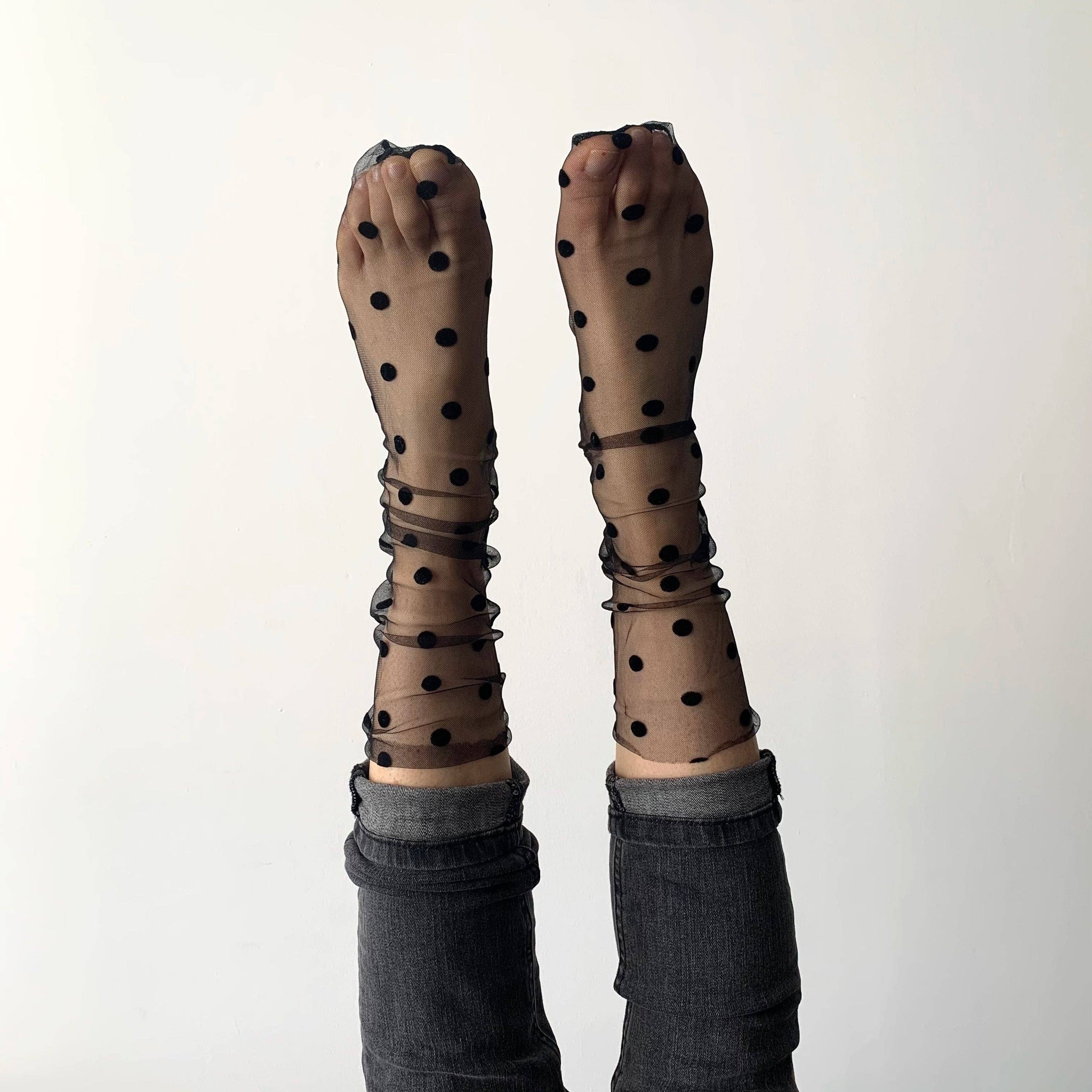 Chaussettes Genoux Rayées Brillantes Et Transparentes - Taille 9-11, Super Mignonnes