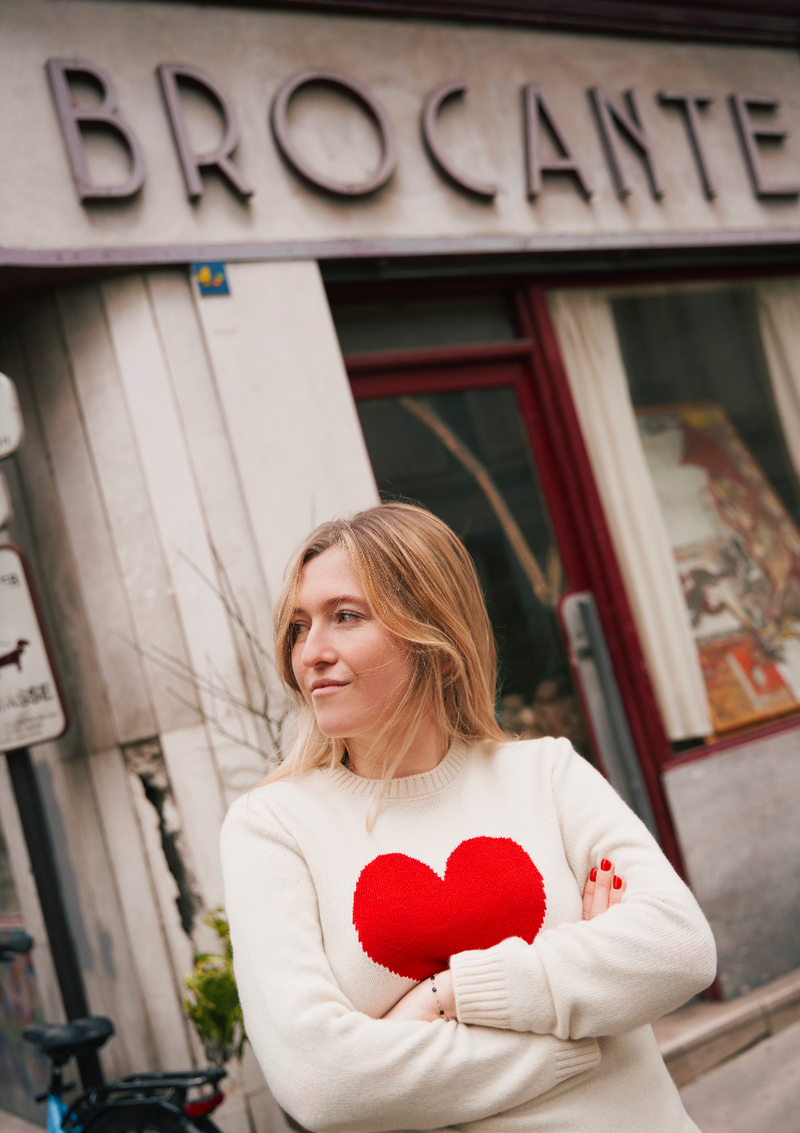 Tote bag forme coeur rouge - Leopoldine Chateau – Léopoldine Chateau