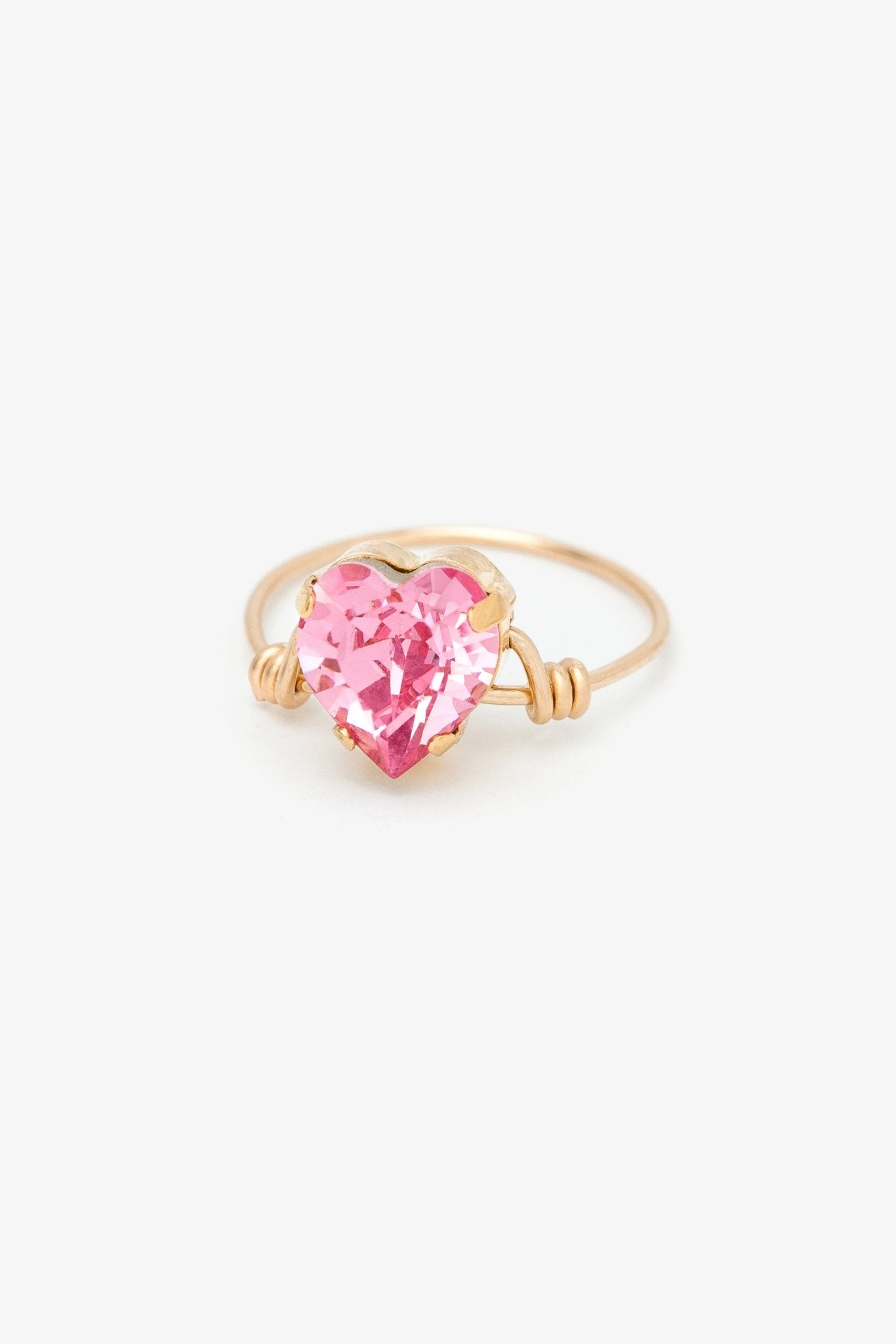 Bague Cœur Rose En Résine - Taille Ajustable 54 à 64, Alliage, Fantaisie, Idée Cadeau Femme