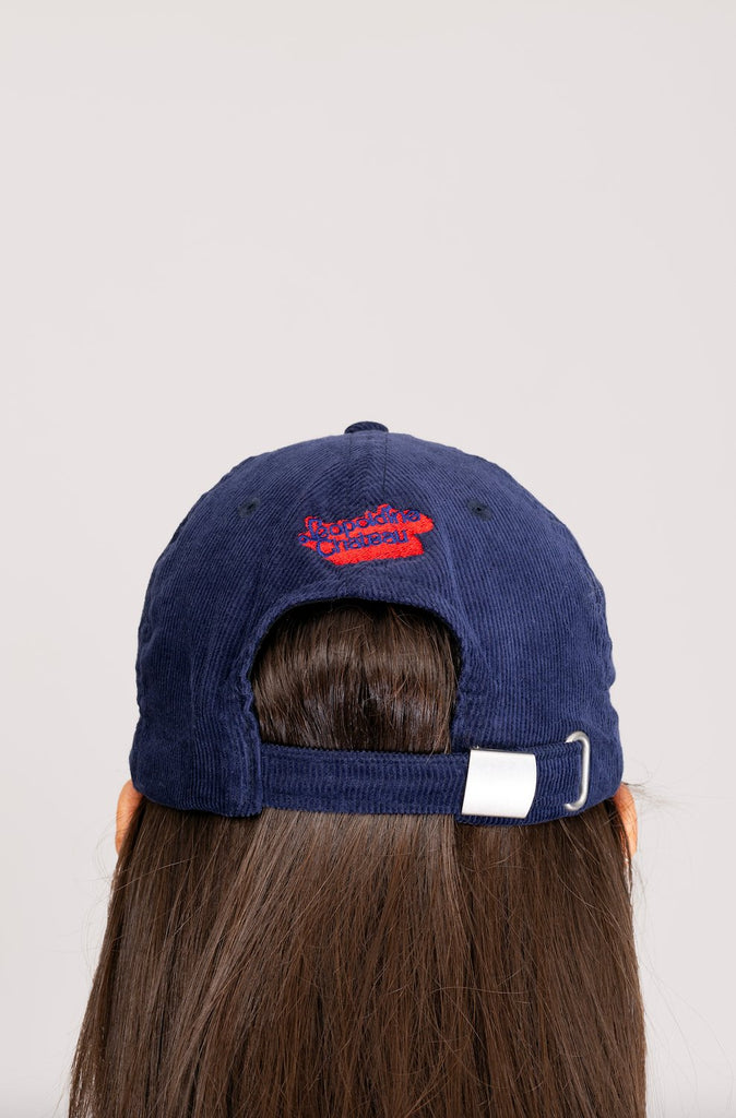 Casquette COLOMBE en velours côtelé Oxford Navy - Léopoldine Chateau