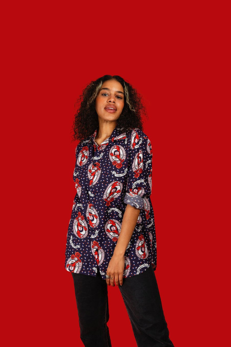 Chemise PAUL en popeline imprimée "Wax & Homards"