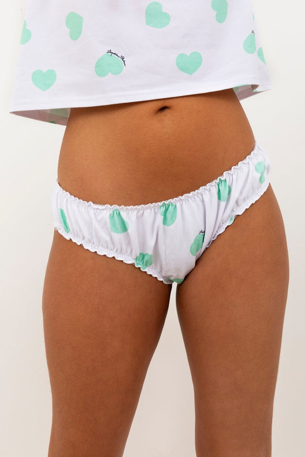 Culotte HENRIETTE en coton coeurs verts