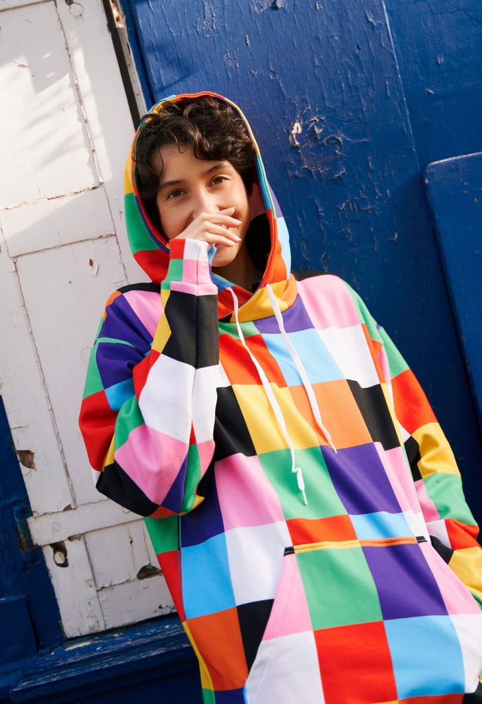 Hoodie VENISE Carrés - Léopoldine Chateau