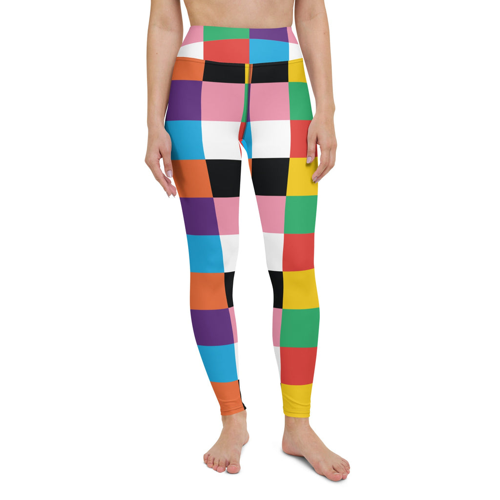 Legging de yoga LULU Carrés (XS au 6XL) - Léopoldine Chateau