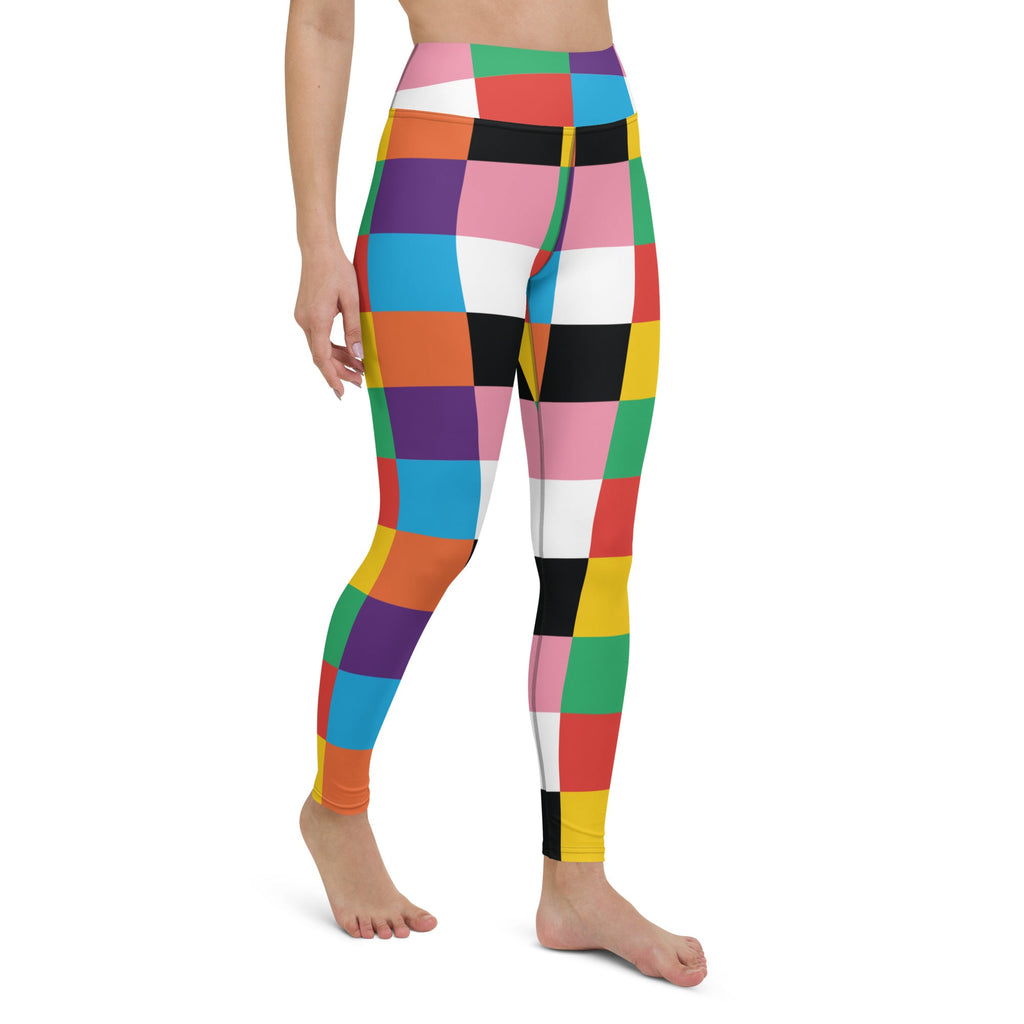 Legging de yoga LULU Carrés (XS au 6XL) - Léopoldine Chateau