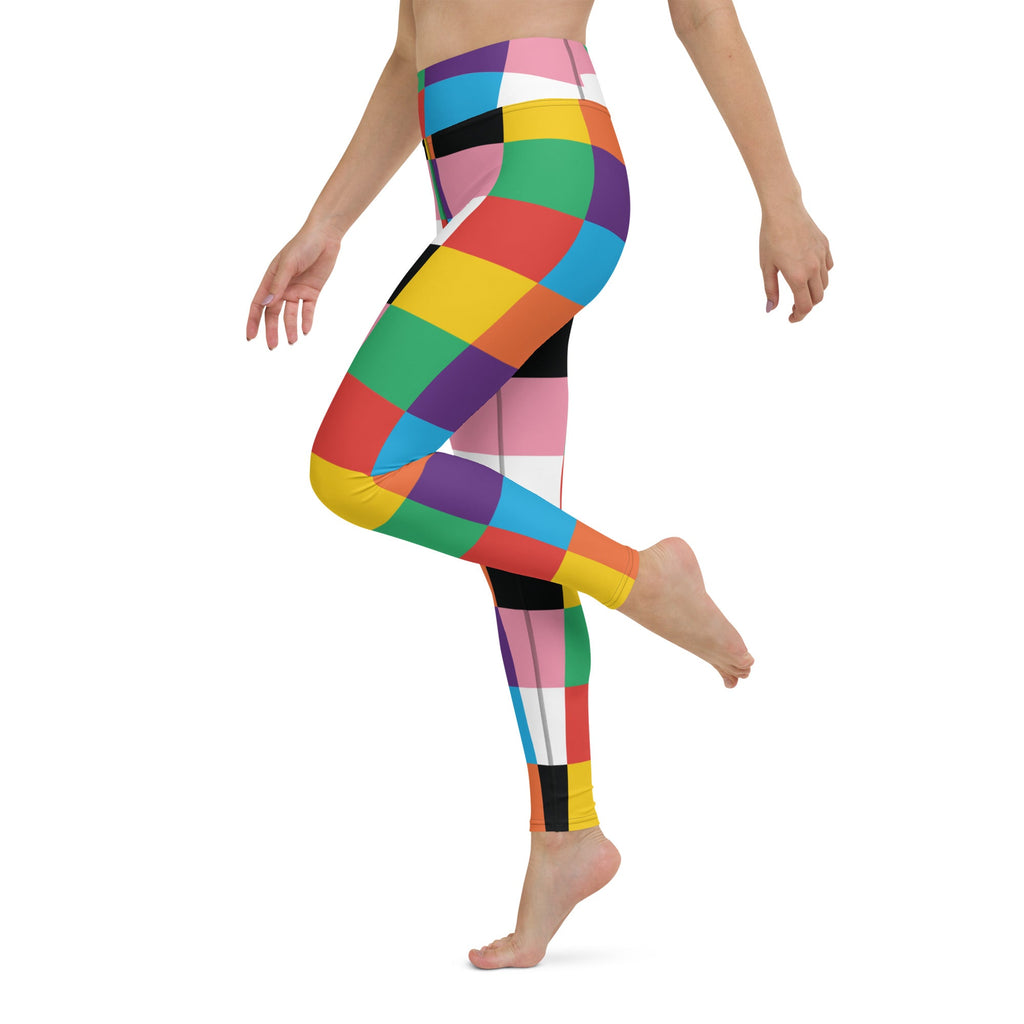 Legging de yoga LULU Carrés (XS au 6XL) - Léopoldine Chateau