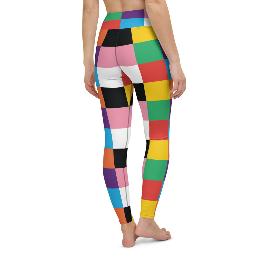 Legging de yoga LULU Carrés (XS au 6XL) - Léopoldine Chateau