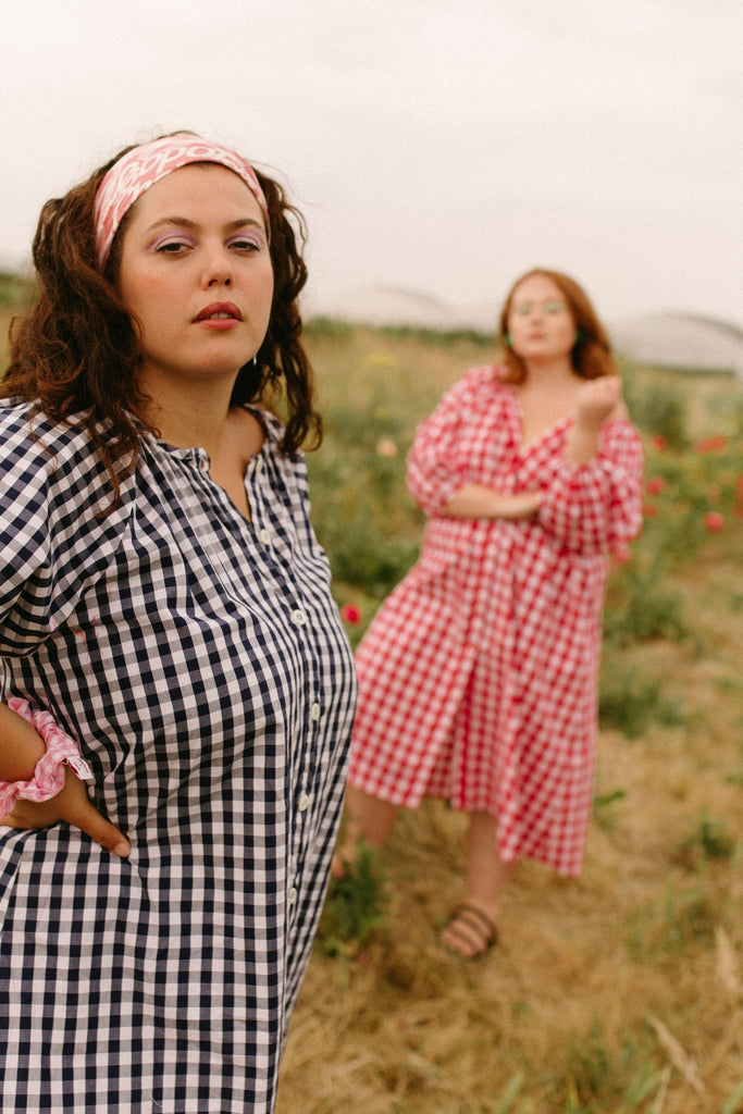 Robe FELICIA vichy rouge - Léopoldine Chateau