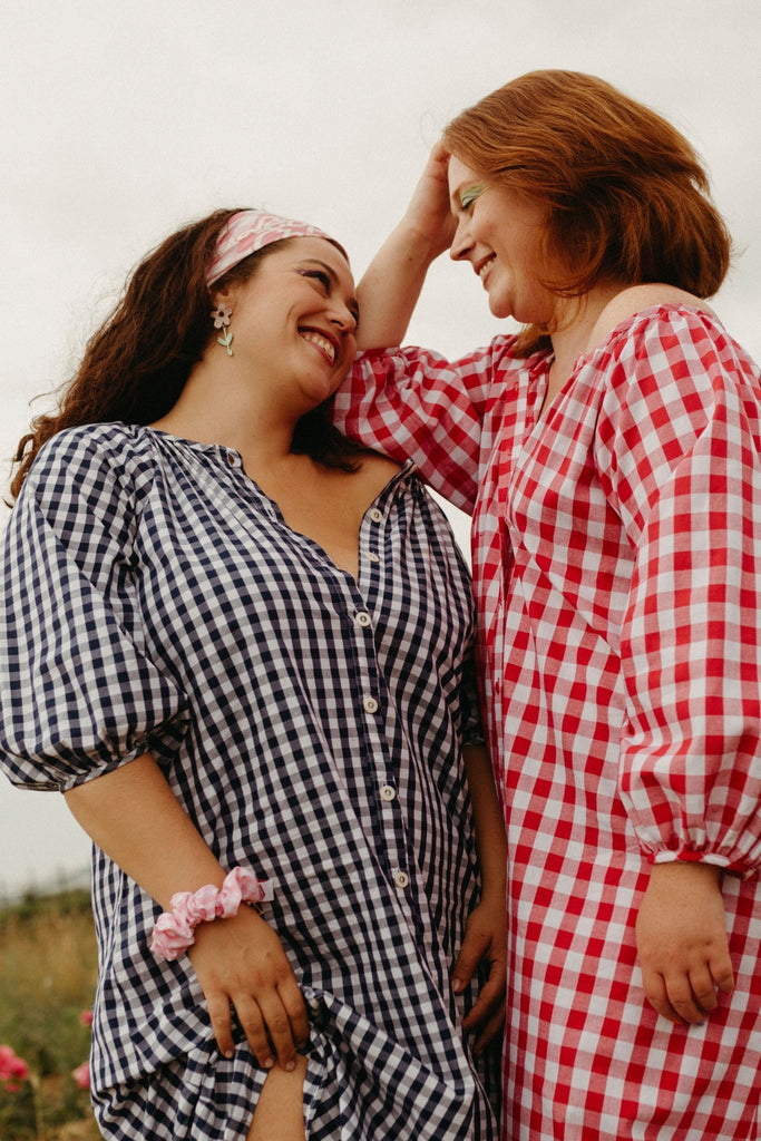 Robe FELICIA vichy rouge - Léopoldine Chateau