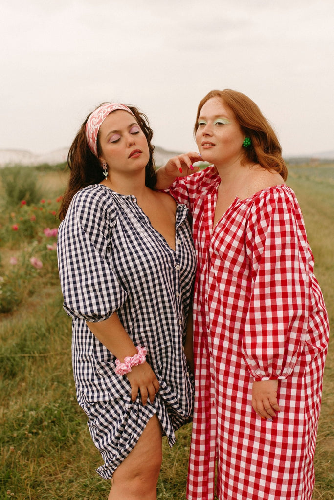 Robe FELICIA vichy rouge - Léopoldine Chateau