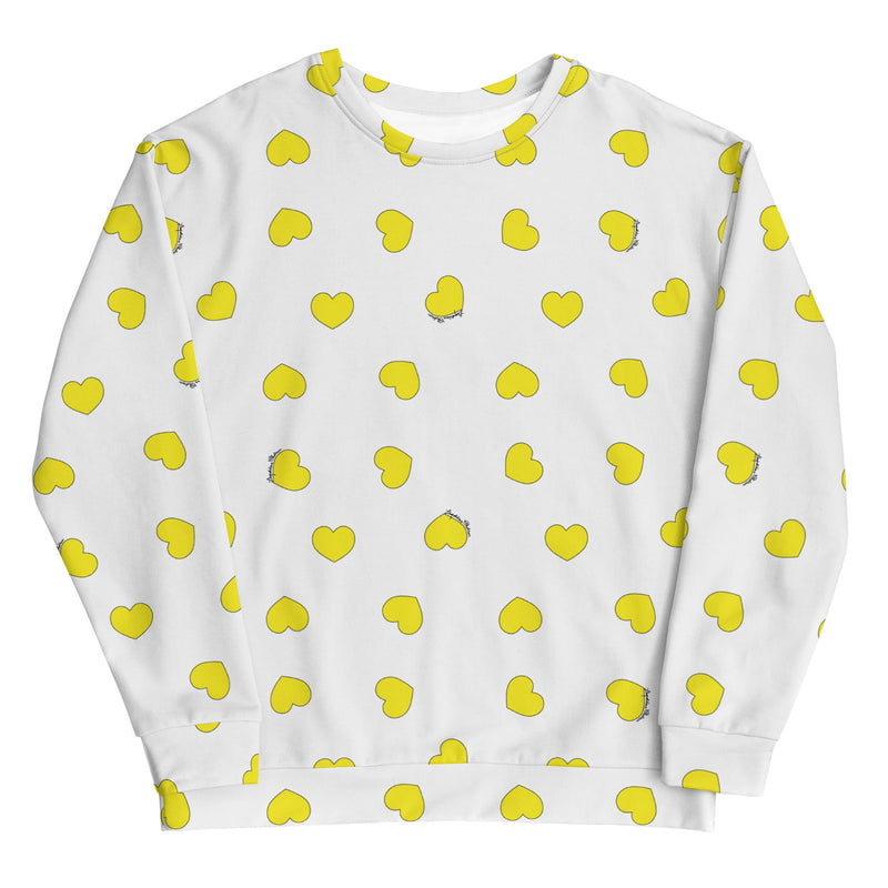 Sweat-Shirt MALOTRU coeurs jaunes 💛 - Léopoldine Chateau
