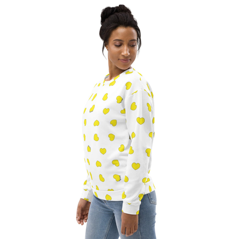 Sweat-Shirt MALOTRU coeurs jaunes 💛 - Léopoldine Chateau
