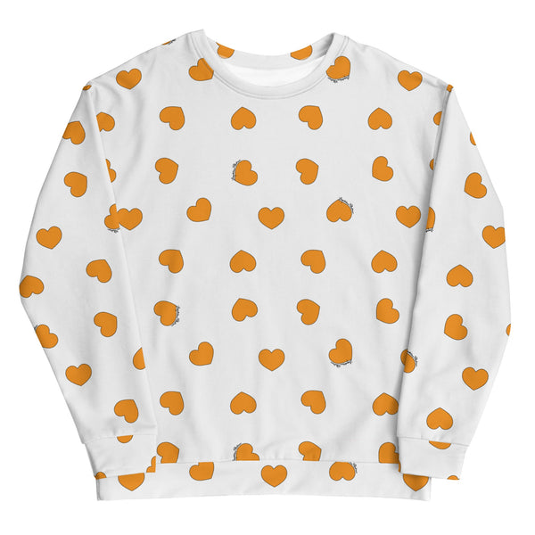 Sweat-Shirt MALOTRU coeurs oranges 🧡 - Léopoldine Chateau
