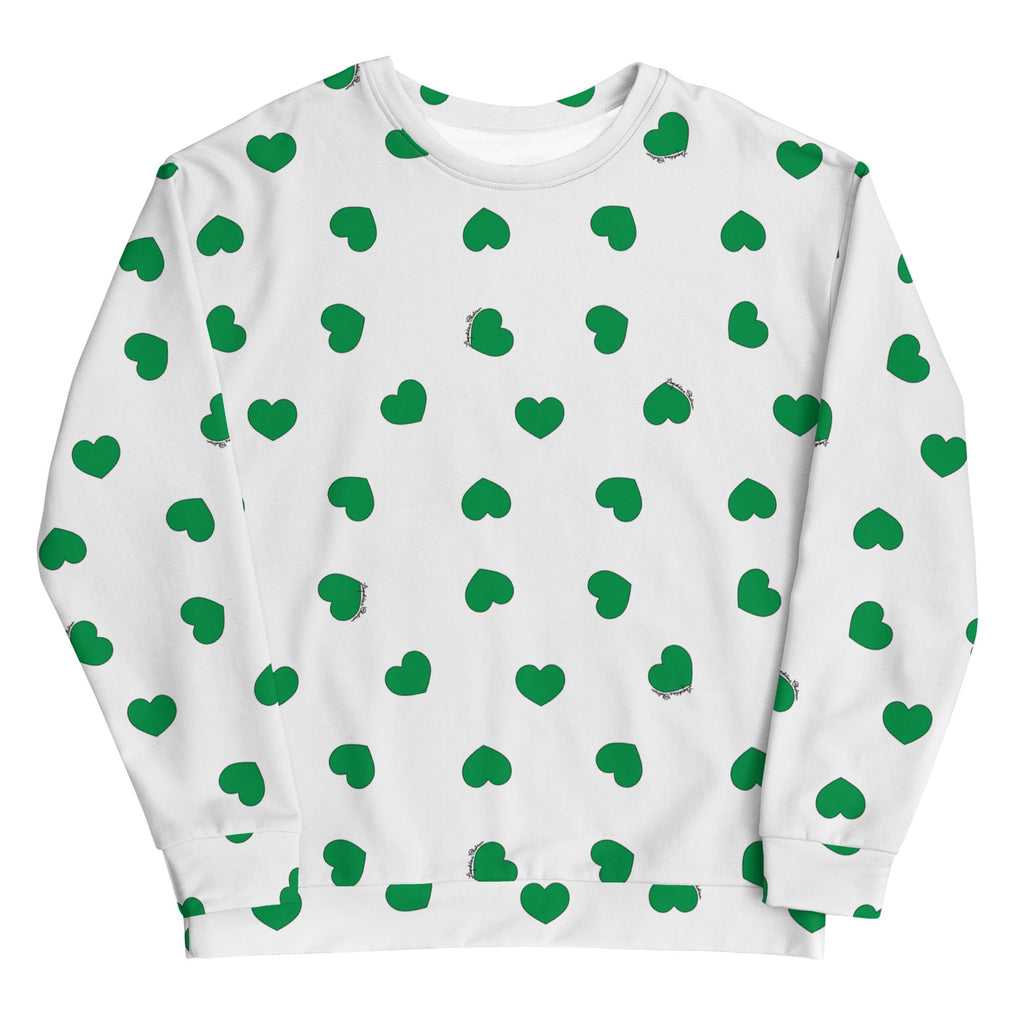 Sweat-Shirt MALOTRU coeurs verts 💚 - Léopoldine Chateau