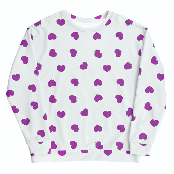 Sweat-Shirt MALOTRU coeurs violets 💜 - Léopoldine Chateau