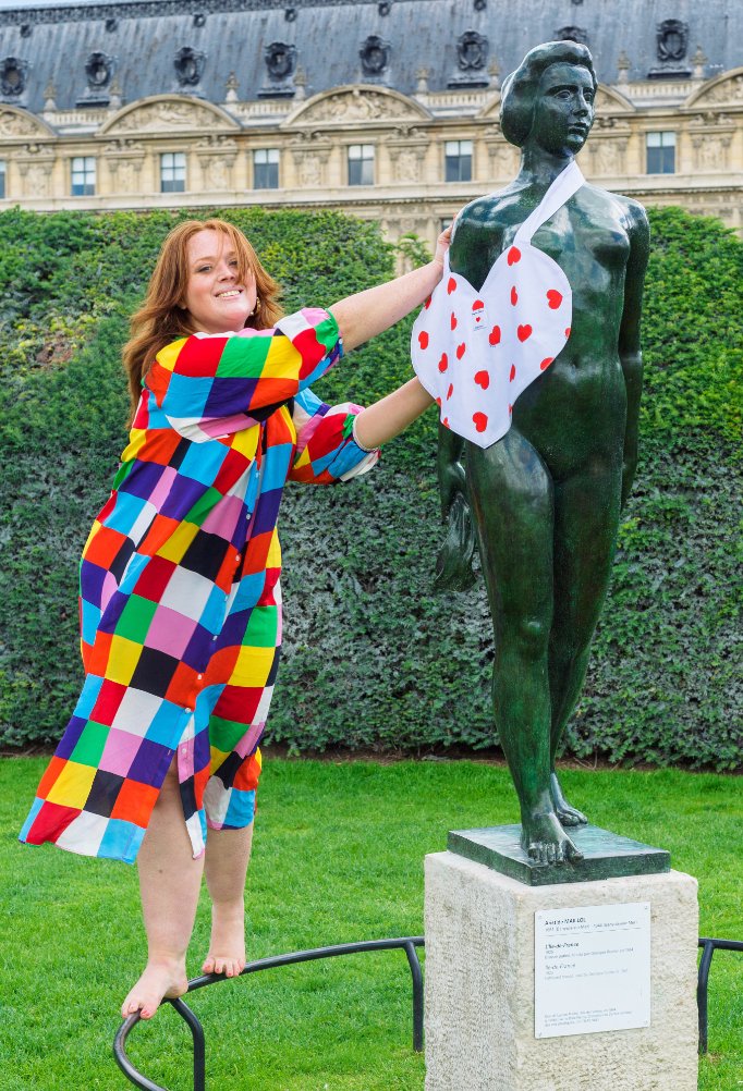 Tote bag COEUR imprimé Coeurs rouges - Léopoldine Chateau