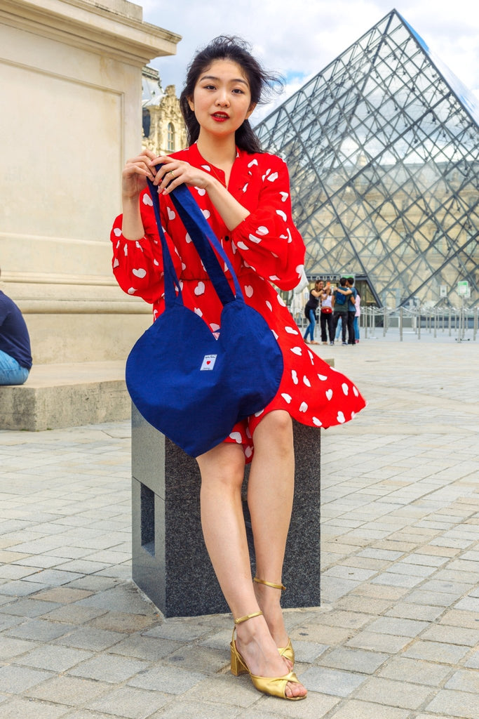 Tote bag COEUR jaune - Léopoldine Chateau