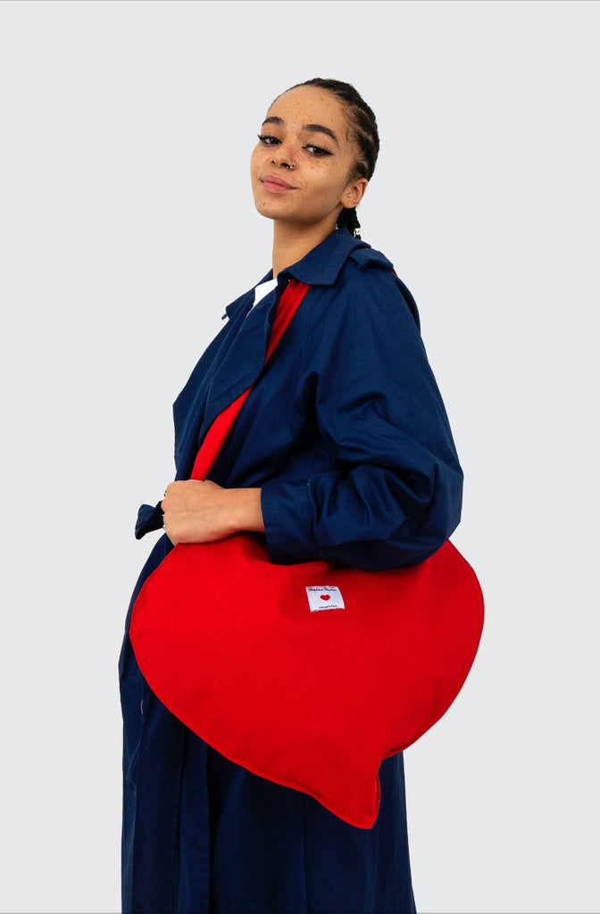 Tote bag COEUR rouge - Léopoldine Chateau