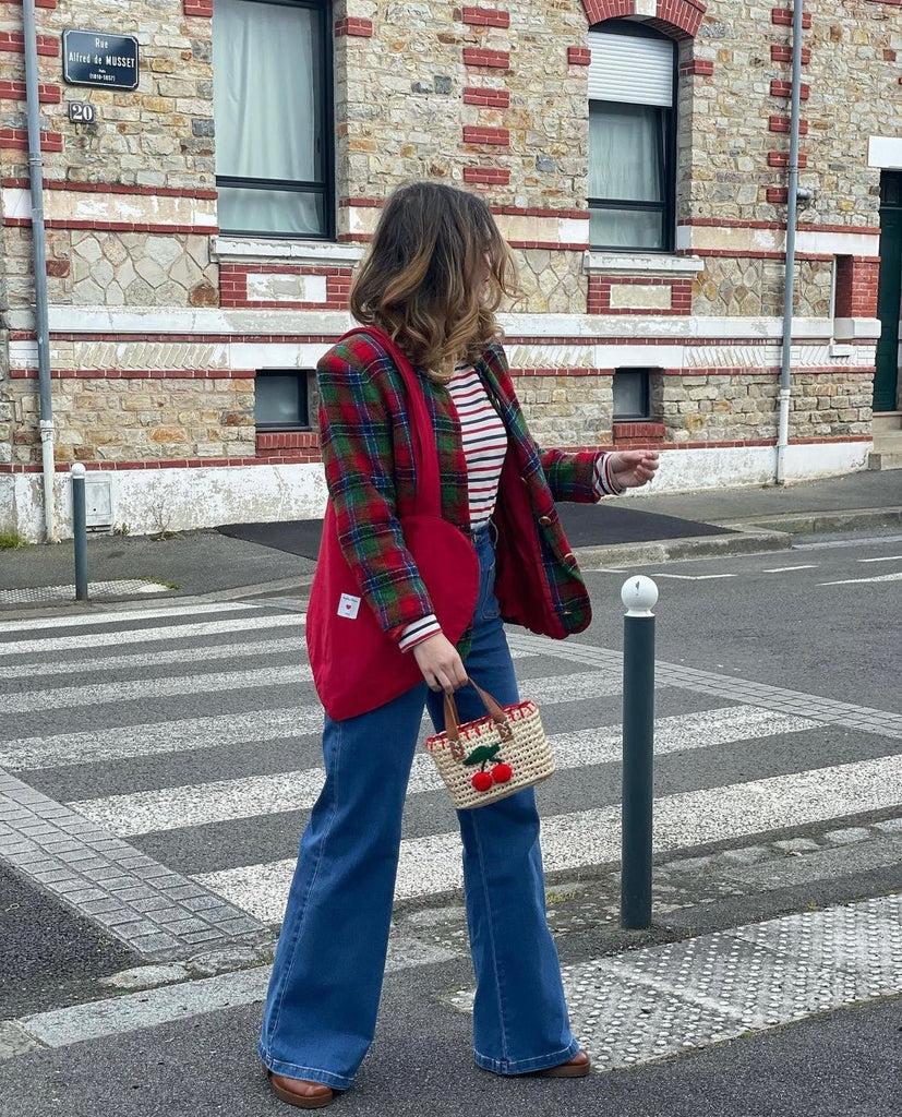 Tote bag COEUR rouge - Léopoldine Chateau