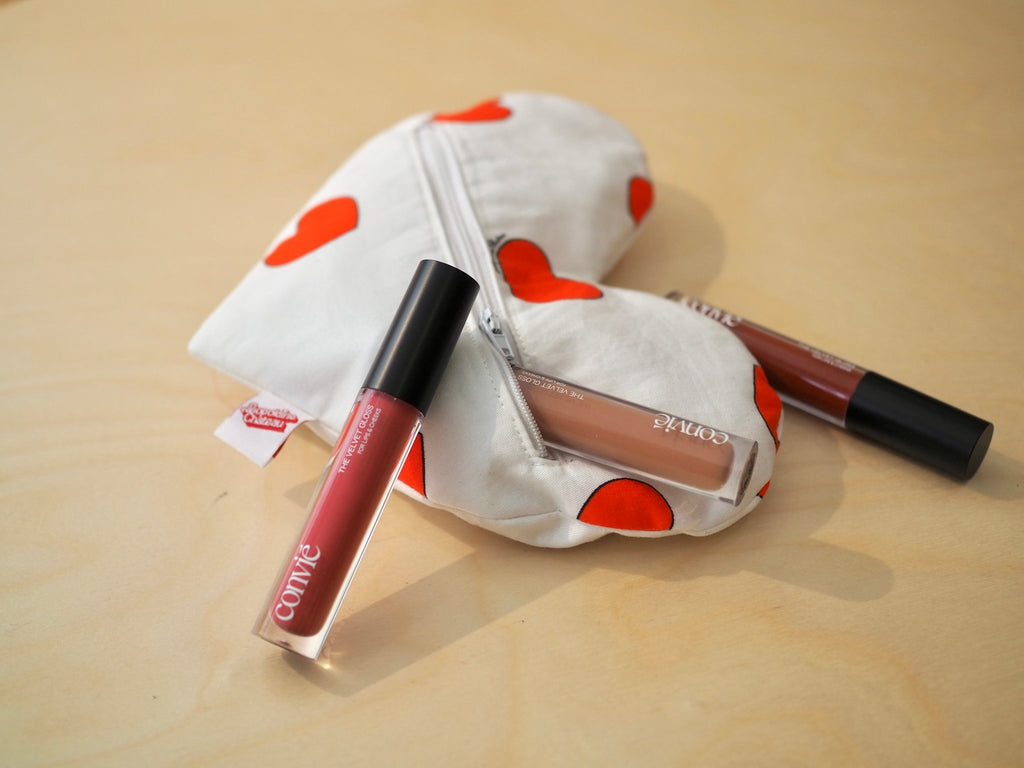 Trousse zippée Coeur - Léopoldine Chateau